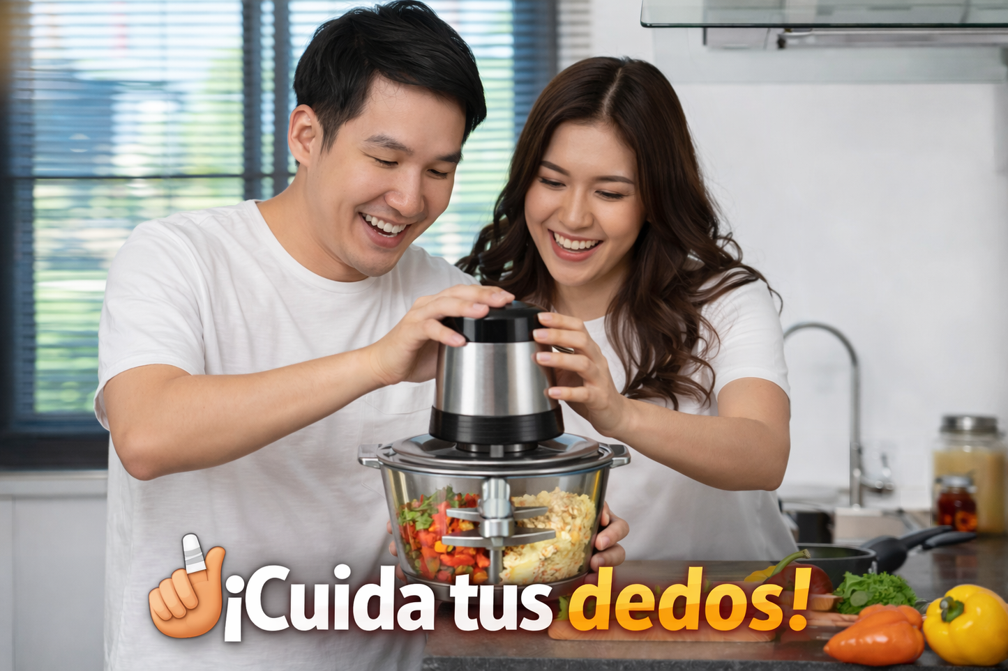 Picador Eléctrico de Alimentos 4 Cuchillas